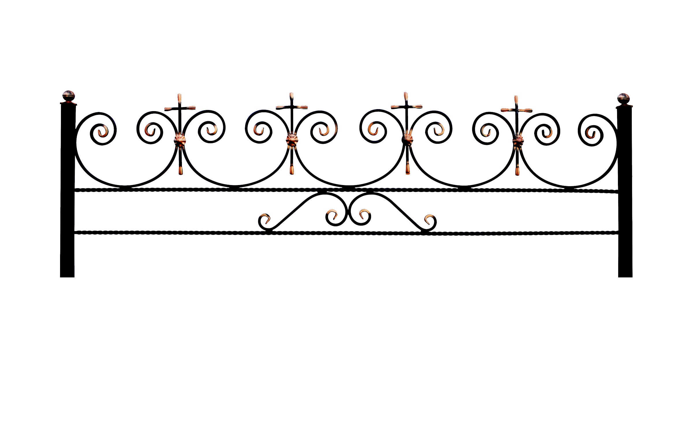 Ограда Кованая с крестиком