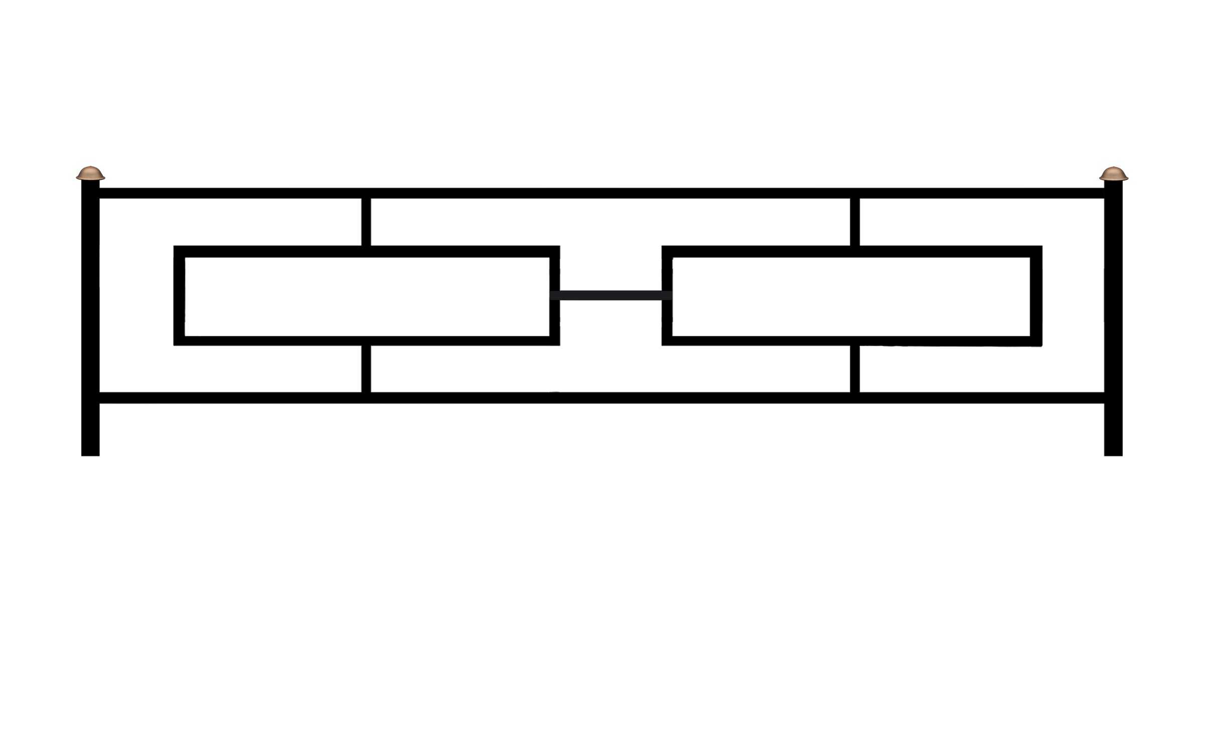 Ограда Прямоугольник 20 эконом